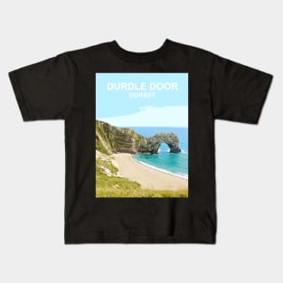 Dorset Durdle Door. Travel location poster Kids T-Shirt